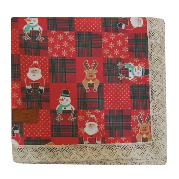 سورل رومیزی 180*140 مستطیل طرح آدم برفی