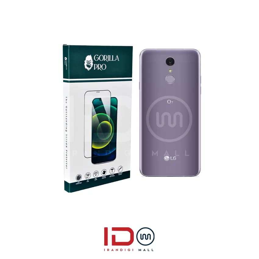 گلس و محافظ هیدروژلی (شفاف) بدنه گوشی ال جی مدل LG Q7