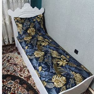 ملحفه کشدوزی شده تشک تک نفره برگ انجیری