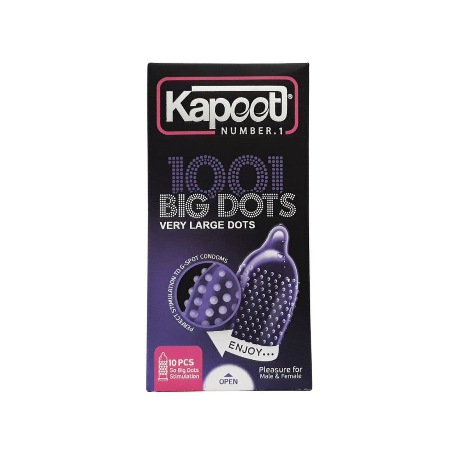 کاندوم کاپوت مدل Big Dots بسته 10 عددی