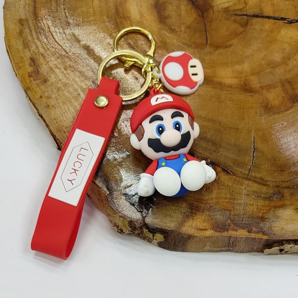 جاکلیدی سیلیکونی وارداتی درجه یک طرح ماریو همراه با بند آویز