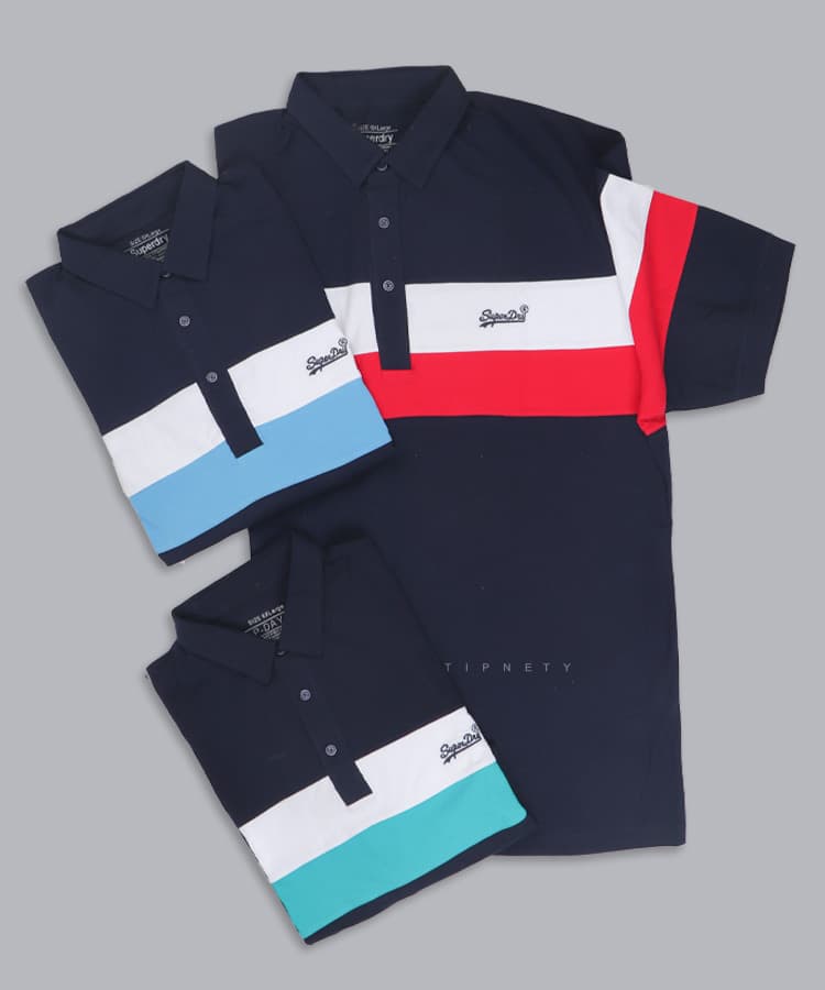 تیشرت یقه دار سایز بزرگ مردانه 5808