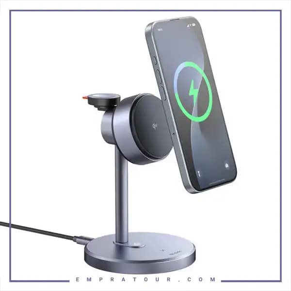 شارژر وایرلس سه کاره مک دودو Mcdodo MagQ Qi2 Magnetic Wireless Charging Station CH-2462