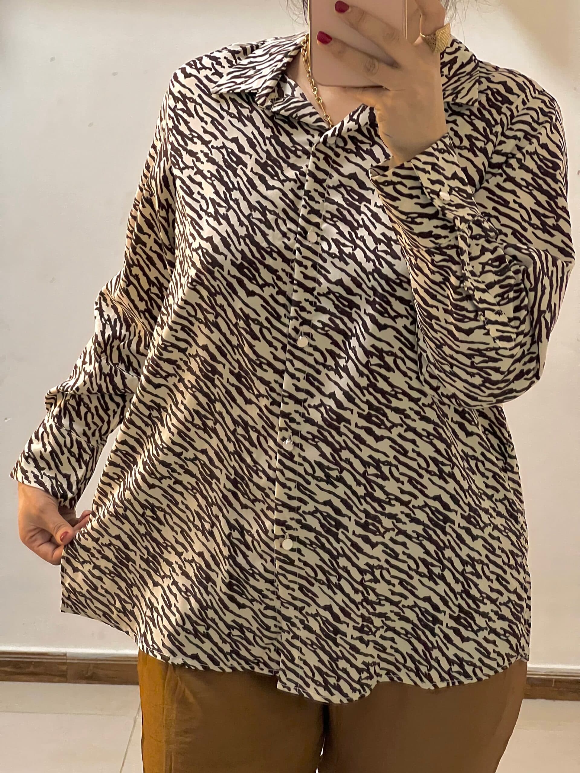 شومیز کرپ ببری