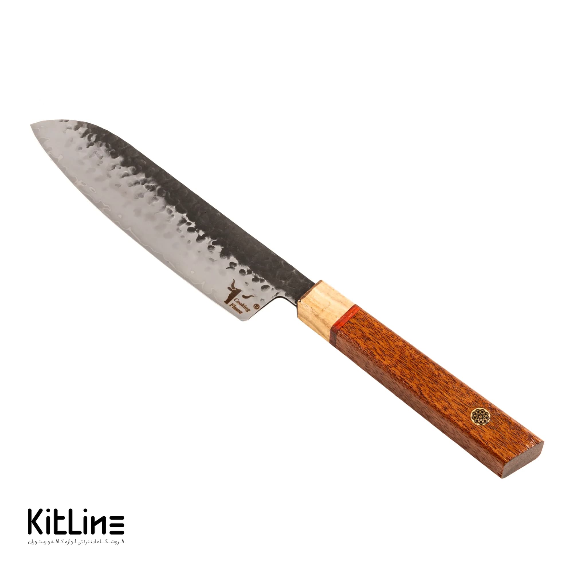 چاقو سرآشپز با تیغه سان مای ۱۸/۵ سانتیمتری دسته چوبی کوکینگ فلیم