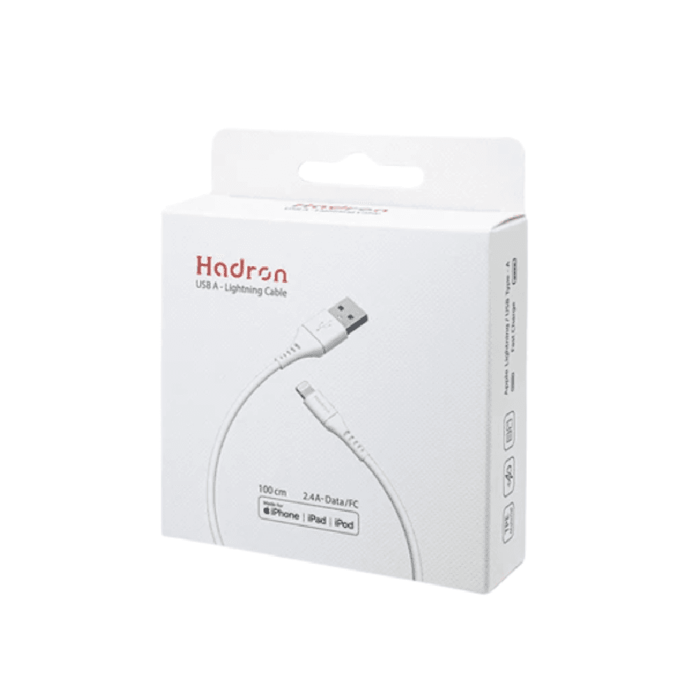 کابل یو اس بی به لایتنینگ هادرون مدل HTC-A-L01L - دو متری