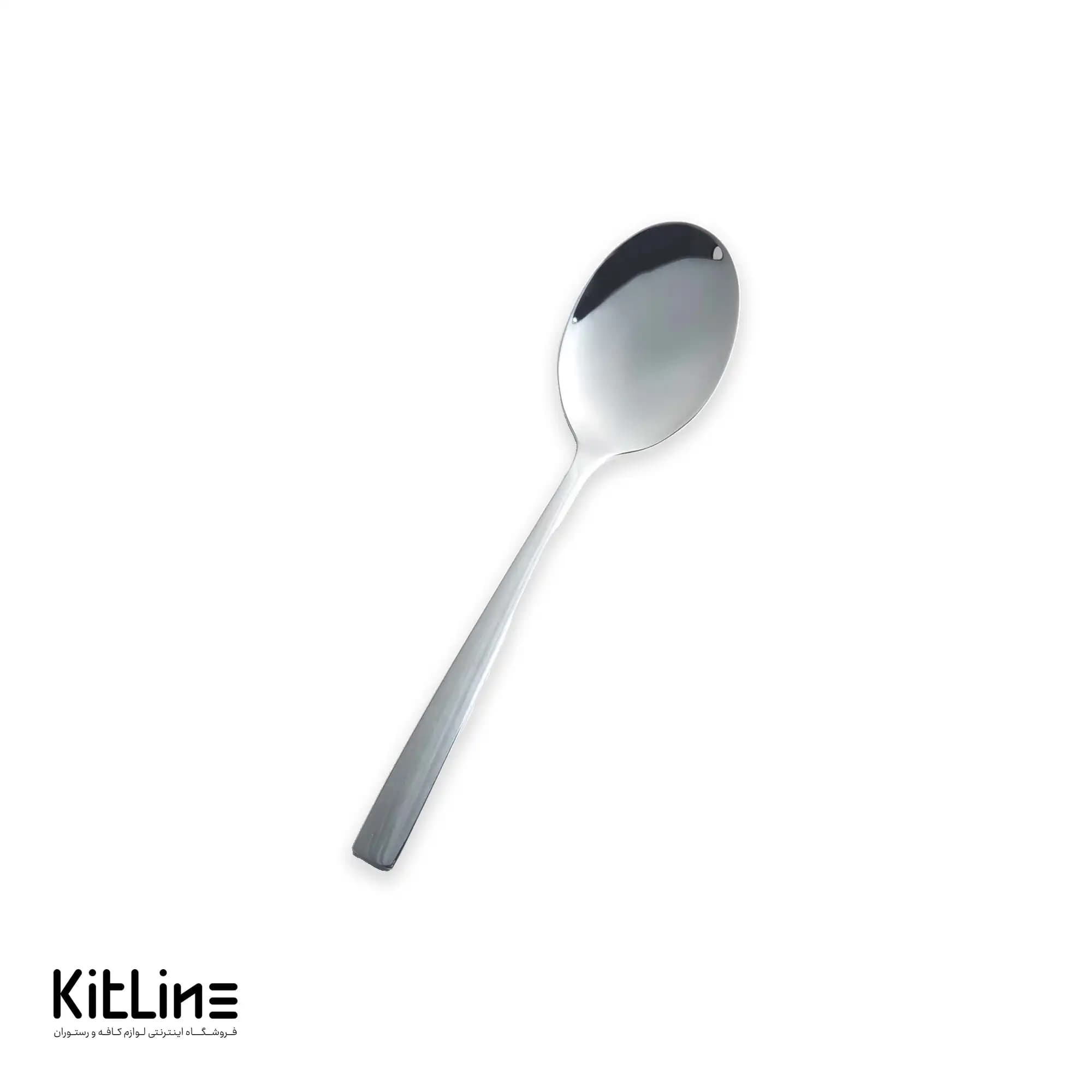 قاشق سرو خورش ناب استیل طرح فلورانس استیل براق (1 پارچه)