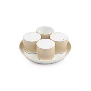 سرویس 5 پارچه نمک، فلفل و سماق پاش پاستل کرم