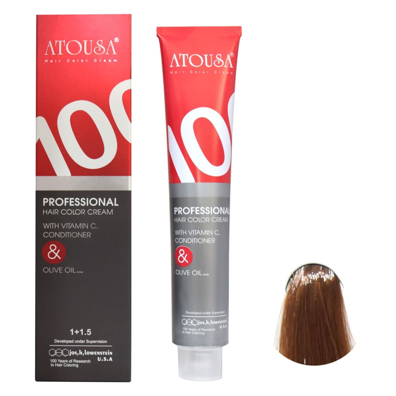 رنگ مو آتوسا شماره 4.32 حجم 100 میلی لیتر رنگ قهوه ای تنباکویی متوسط