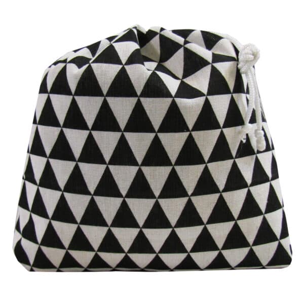 لینوود کیسه بند دار طرح مثلثی سفید مشکی بزرگ