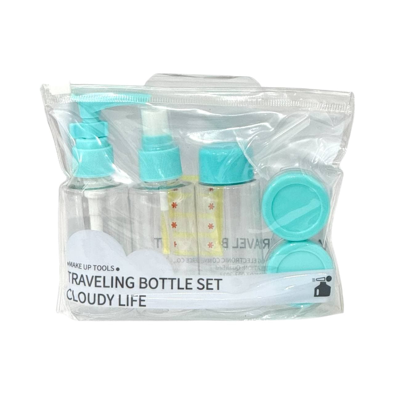 پک بهداشتی مسافرتی ۵ تیکه رنگ فیروزه ای