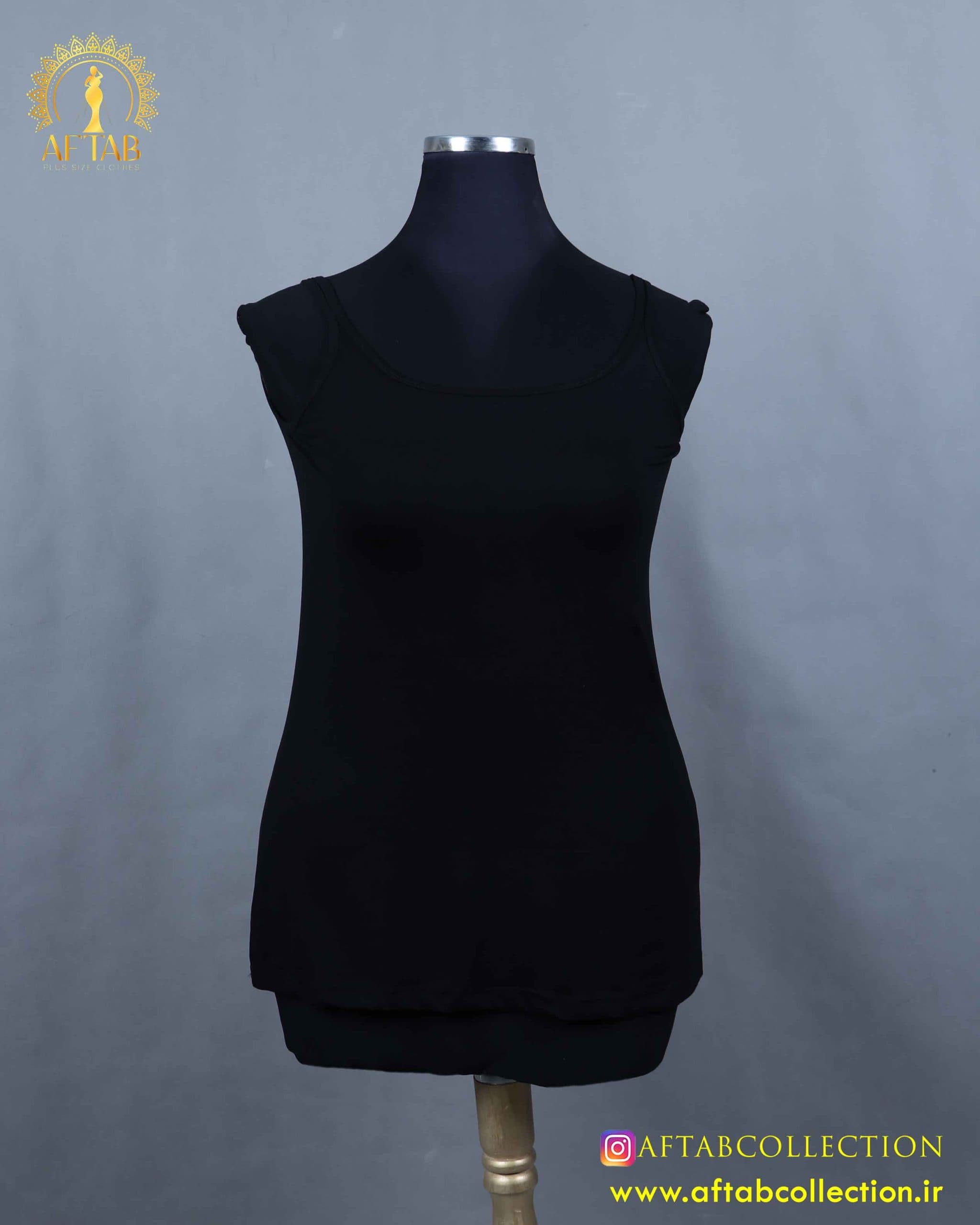 تاپ دو بنده مشکی سایزبزرگ 3449