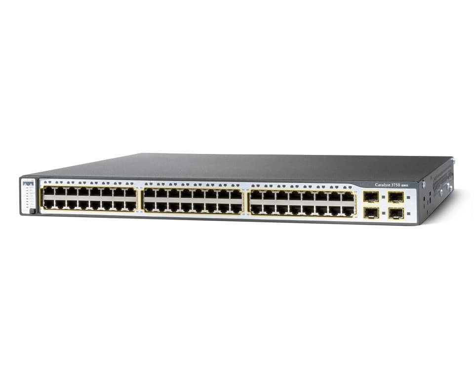 سوئیچ شبکه سیسکو 48 پورت Cisco 3750-48PS-S استوک