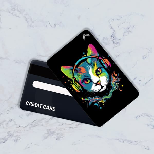 استیکر کارت بانکی مدل فانتزی گربه کد CAD343-K