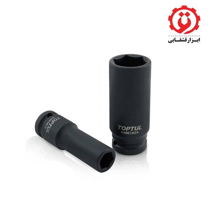 بکس 1/2 اینچ بلند 6 پر فشار قوی مشکی سایز 13mm تاپ تول مدل KABE1613