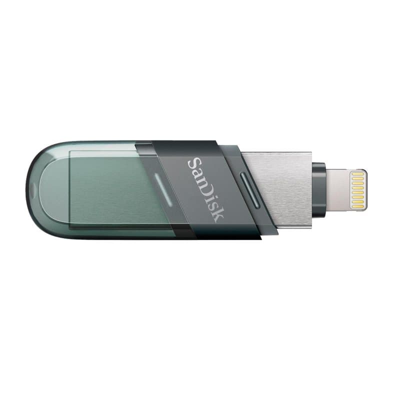 فلش مموری سن دیسک ظرفیت 128 گیگابایت مدل iXpand Flip USB-A, Lightning