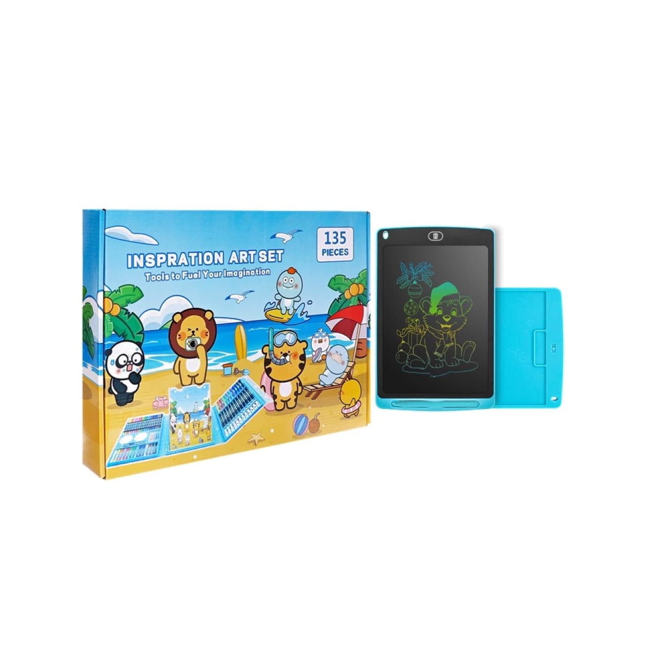 ست نقاشی حرفه ای 135 تکه بهمراه تبلت نقاشی 10 اینچی