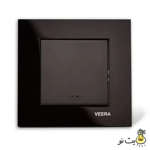 کلید و پریز ویرا کریستال مشکی