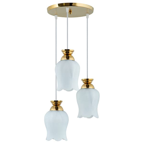 چراغ آویز چشمه نور کد A1282/3H-G طلایی