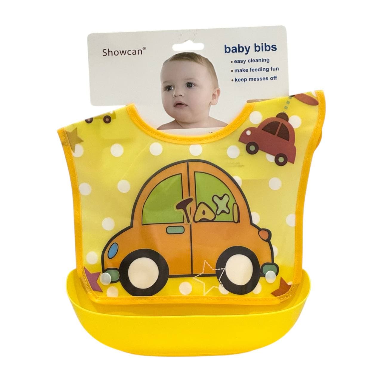 ظرف غذای کودک به همراه پیشبند طرح تاکسی