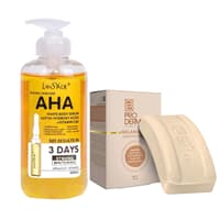 پک دو تکه روشن کننده نقاط تیره بدن- شامل سرم آلفا هیدراتینگ اسید و پن پرودرما