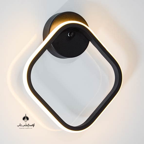 لوستر دیواری مدرن smd پارس لوزی مشکی