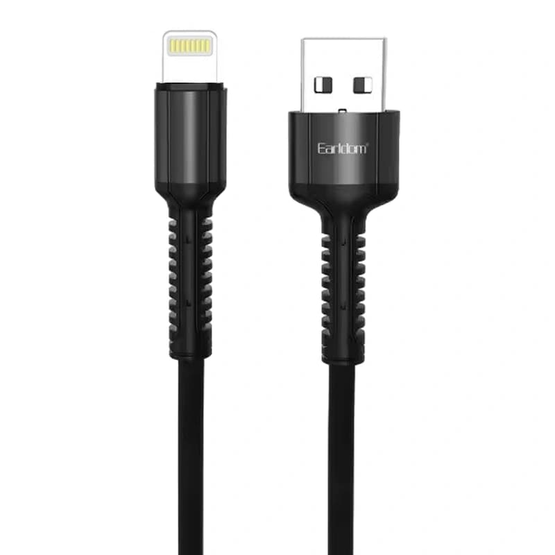 کابل شارژ USB به Lightning به طول 1 متر 2.4 آمپر از برند ایرلدوم مدل Earldom EC-182L (100% اورجینال)