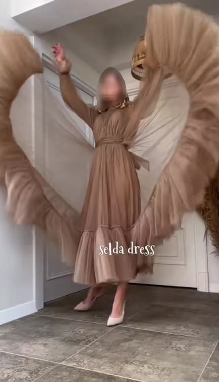 مدل لباس مجلسی پوشیده توری جدید ۱۷۲۰