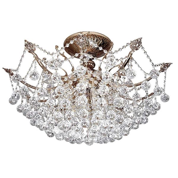 لوستر سقفی کریستالی چشمه نور 15 شعله کد H2646/10B