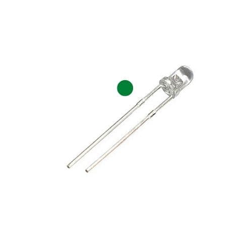 ال ای دی سبز سایز ۳ میل شفاف