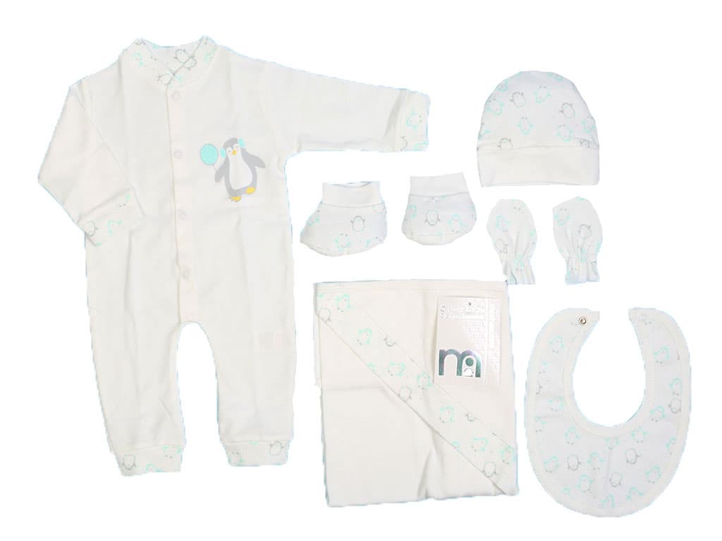 ست شش تکه نوزادی طرح پنگوئن مادرکر mother care