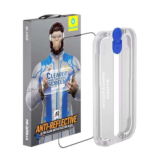 گلس گوشی آیفون بلو Blueo AR Anti-Reflective With Applicator Glass Iphone - کد (۵۹۰۴۳)