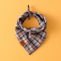 دستمال گردن سگ کاراجاهوم Gingham قهوه ای