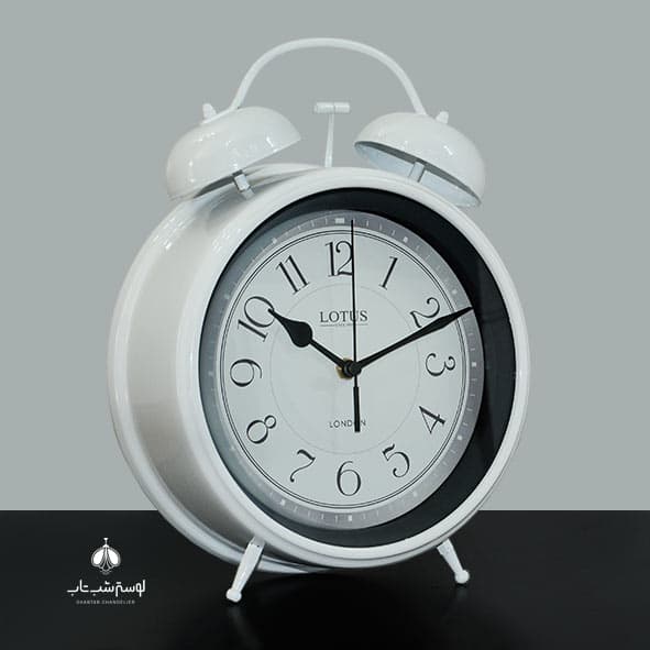 ساعت رومیزی لوتوس belmont b700 سفید ( طرح زنگدار )