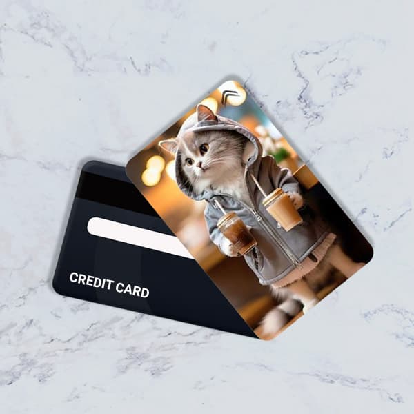 استیکر کارت بانکی مدل فانتزی گربه کد CAD51-K