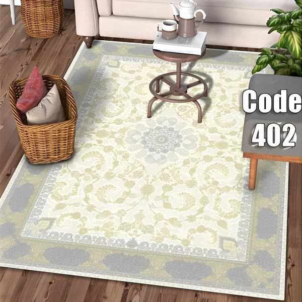 کاور فرش سنتی طوسی نگین ترمه مدل 402