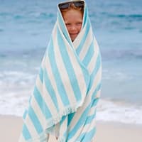 حوله پلاژ با کیف گرین پتیشن دلمور کرم 142×76 سانتی