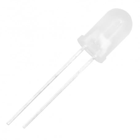 LED مات قرمز بدنه سفید 5mm