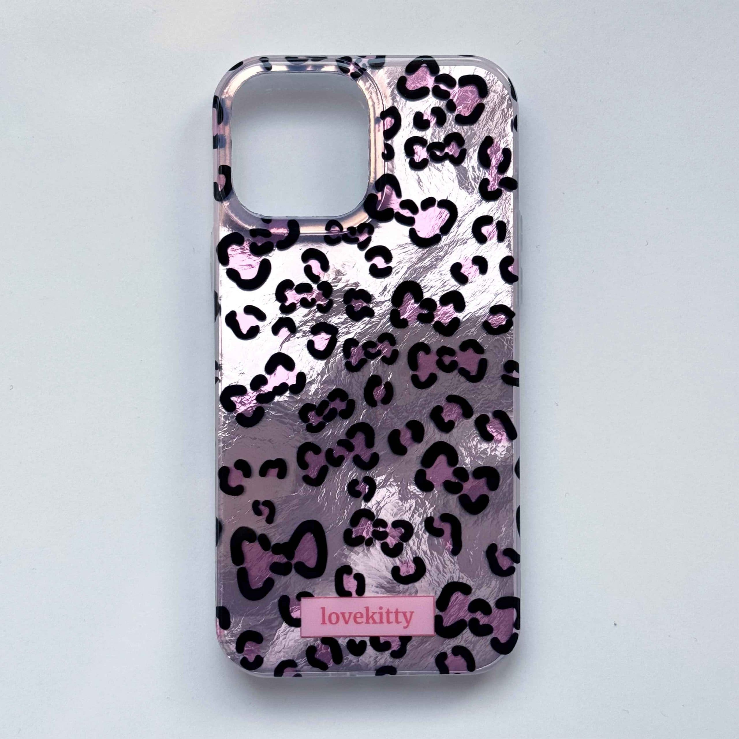 قاب براش پلنگی پاپیونی صورتی