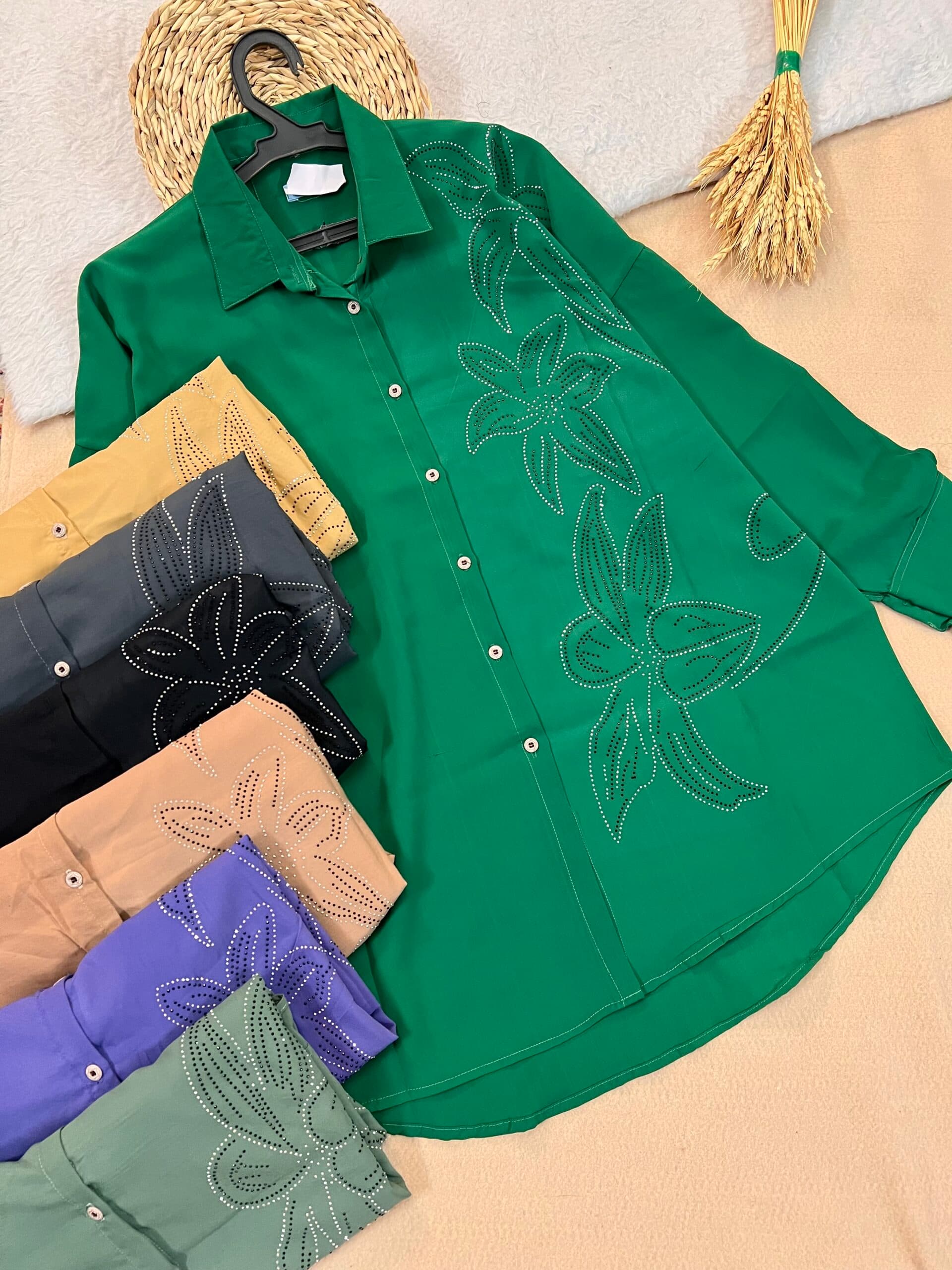 تونیک کرپ نگیندار گل