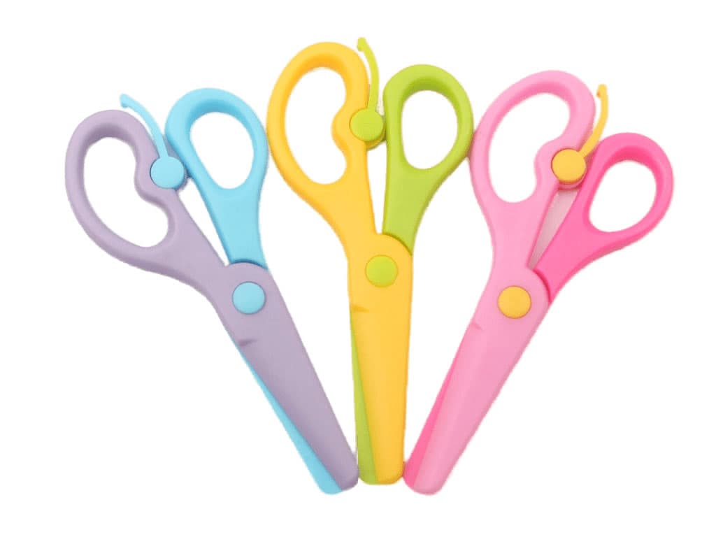 قیچی نوک گرد پلاستیکی