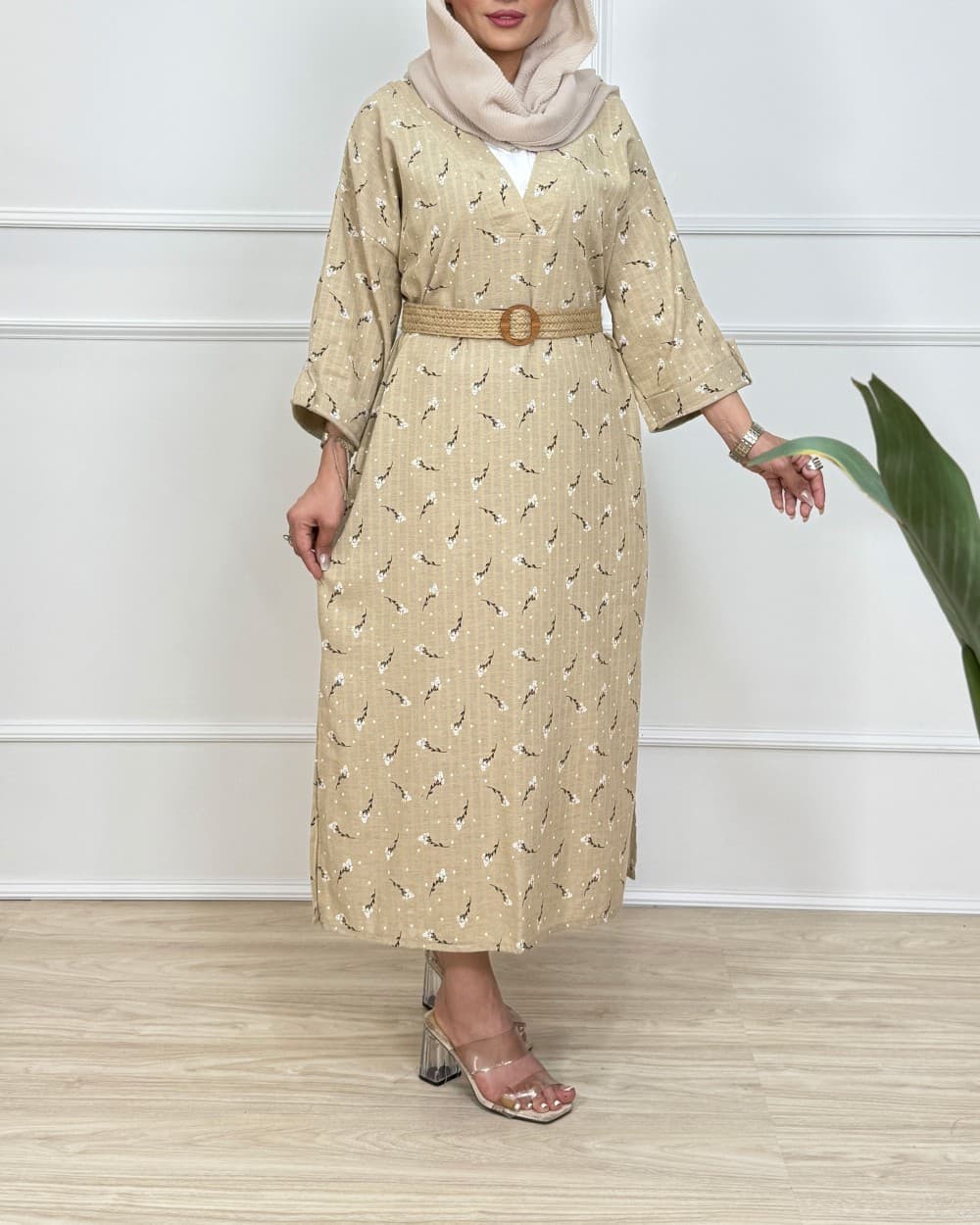 پیراهن جاودان همراه با کمربند _ کد 1219