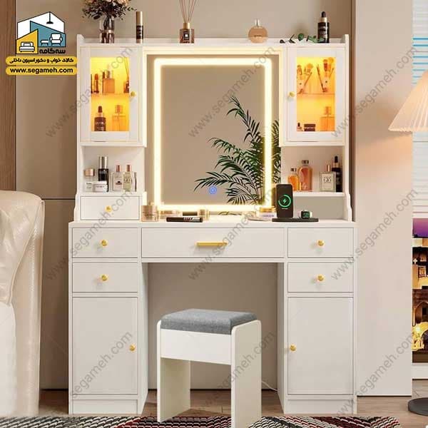 میز آرایش لامپ دار DMP219