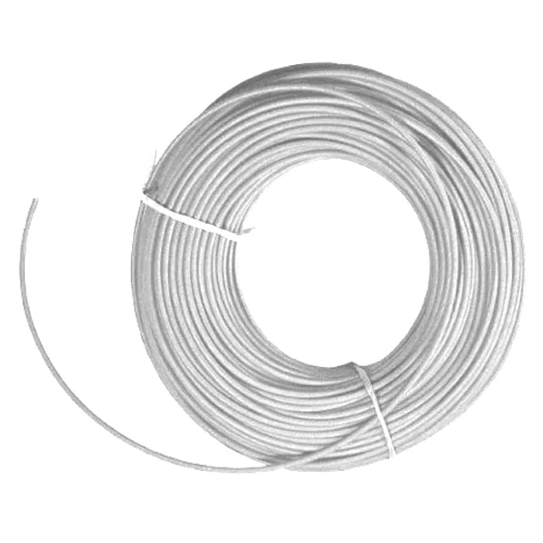 سیم سیلیکونی نسوز قلع اندود شده 25 صدم رنگ سفید بسته 10 متری