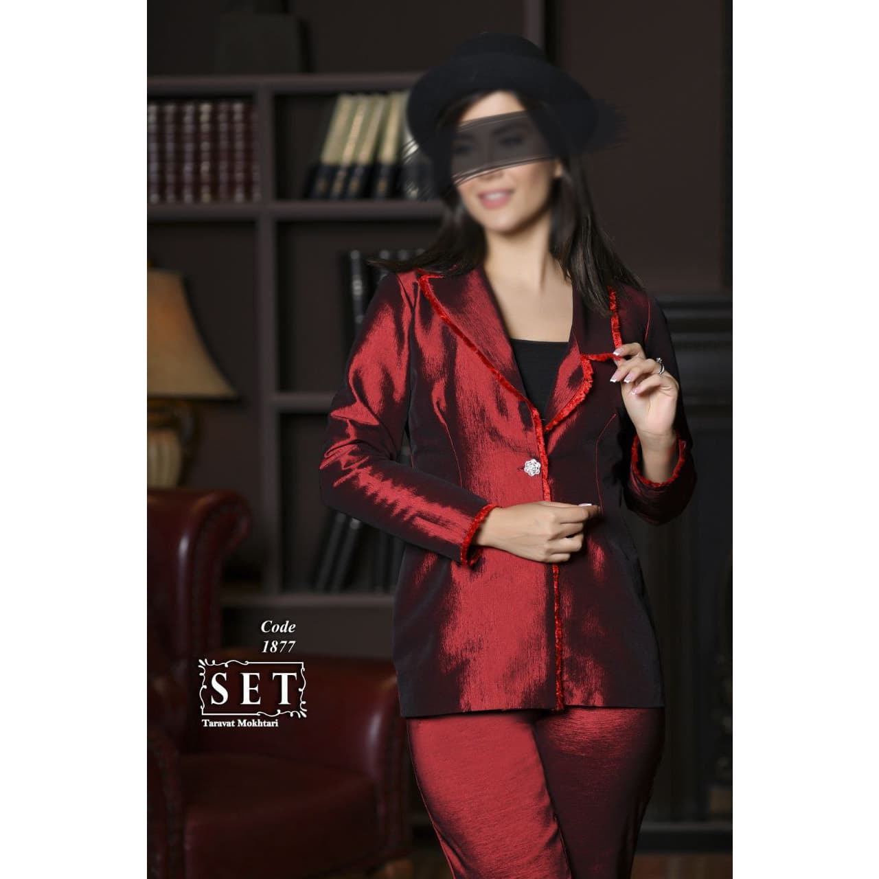 کت و شلوار مزون دوز مجلسی مدل رُز کد 1877 برند SET