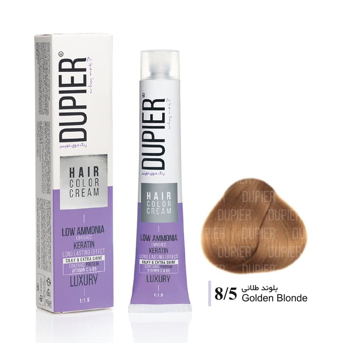 رنگ مو بلوند طلایی 8/5 دوپیر