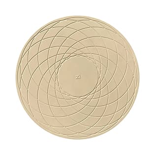 زیر بشقابی گرد سیلیکونی کرم هندسی