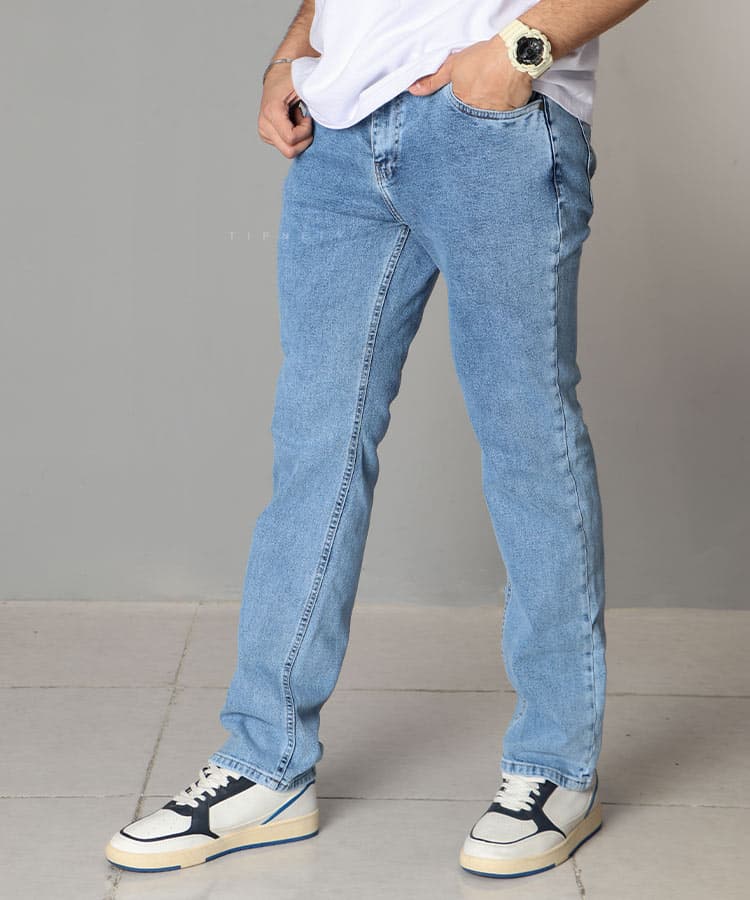 شلوار جین راسته مردانه ساده 3634