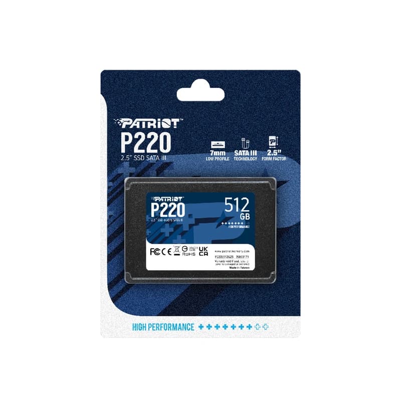 حافظه SSD اینترنال پتریوت مدل P220 ظرفیت 512 گیگابایت