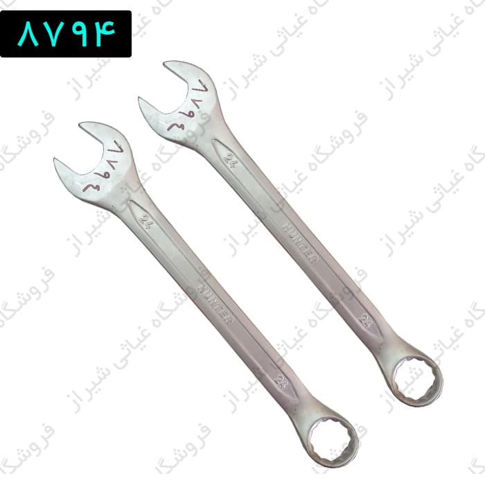 آچار یک سر تخت یک سر رینگی سایز 24 هانتر